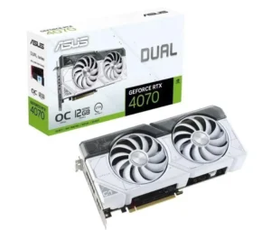 Asus NVIDIA GeForce RTX 4070 12 GB GDDR6X 192 bit PCIE 4.0 16x 1xHDMI 3xDisplayPort DUAL-RTX4070-O12G-WHITE