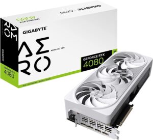 Gigabyte GeForce RTX 4080 16GB AERO OC Graphics Card, 3X WINDFORCE Fans, 16GB 256-bit GDDR6X, GV-N4080AERO OC-16GD Video Card