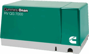 Cummins Onan QG 7000 7kW EFI RV Generator 7HGJAA-97 RV Gas Single Phase 120 Volt Air Cooled 30A & 30A Breaker New