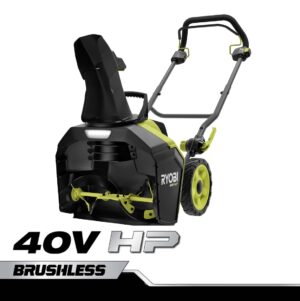 RYOBI 40V HP Brushless 18 in. Single-Stage Cordless Electric Snow Blower